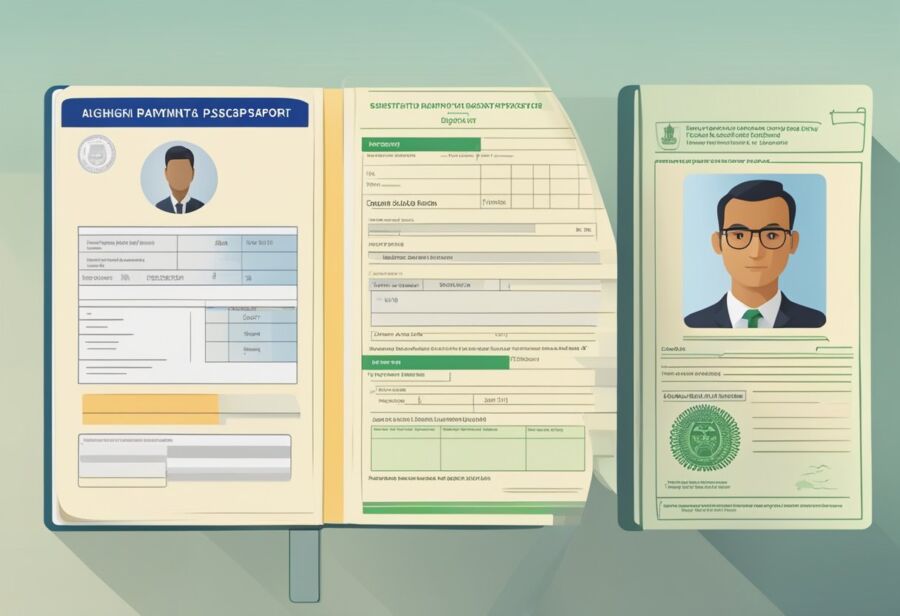 animated passport document illustration