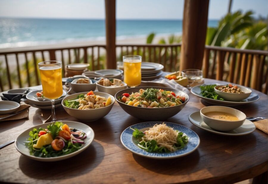 beachfront dining