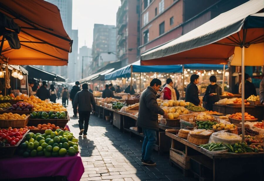 city market fresh produce stalls