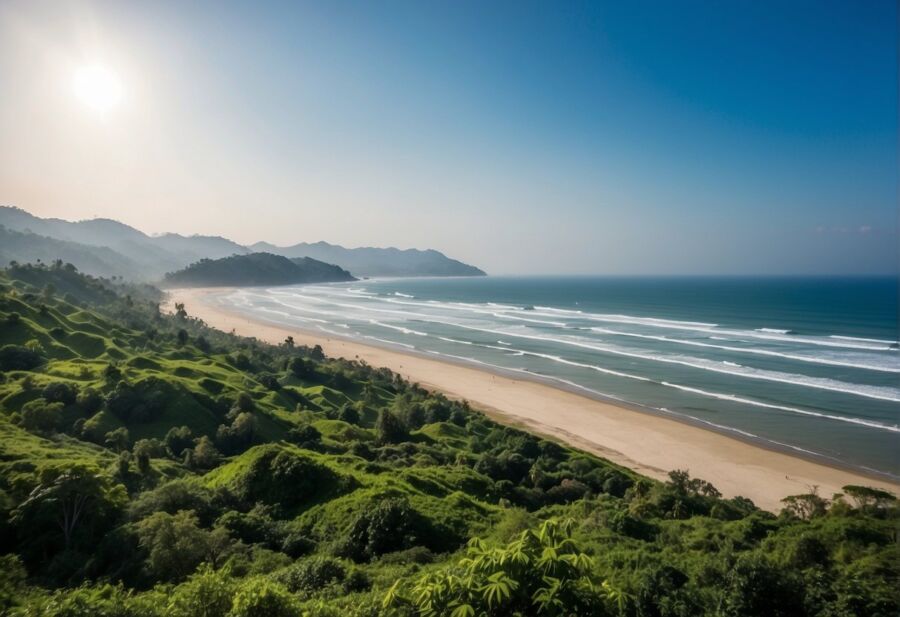 coastal beach sunrise scenic view