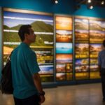 Visitors exploring a photo gallery exhibition.