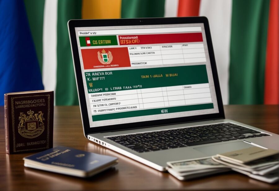 online passport application screen