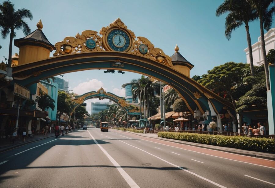 ornate archway city street