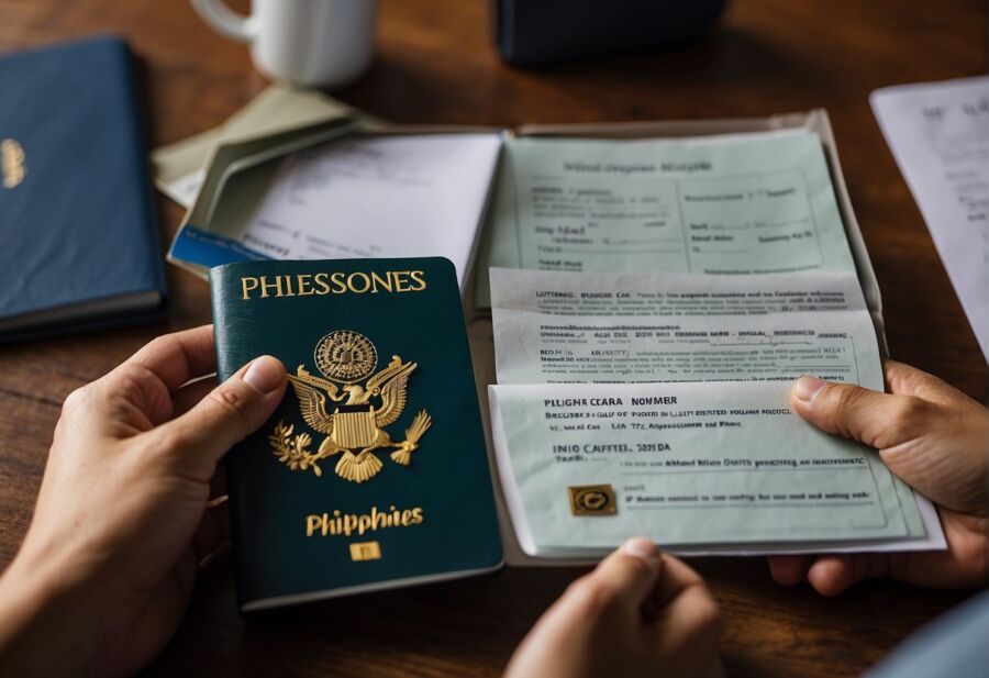 passport application documents hands