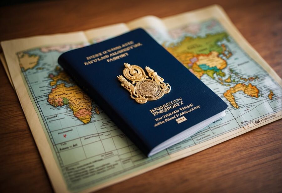 us passport on world map