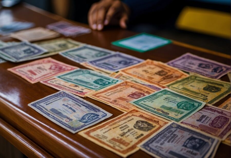 vintage paper money collection