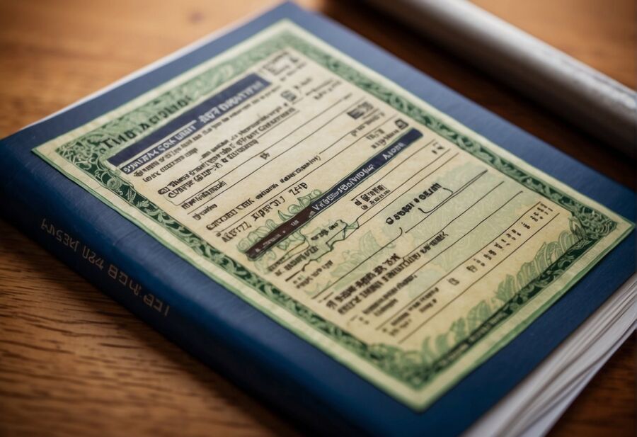 vintage passbook savings account