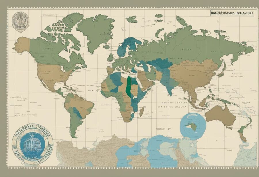 vintage world map wall art