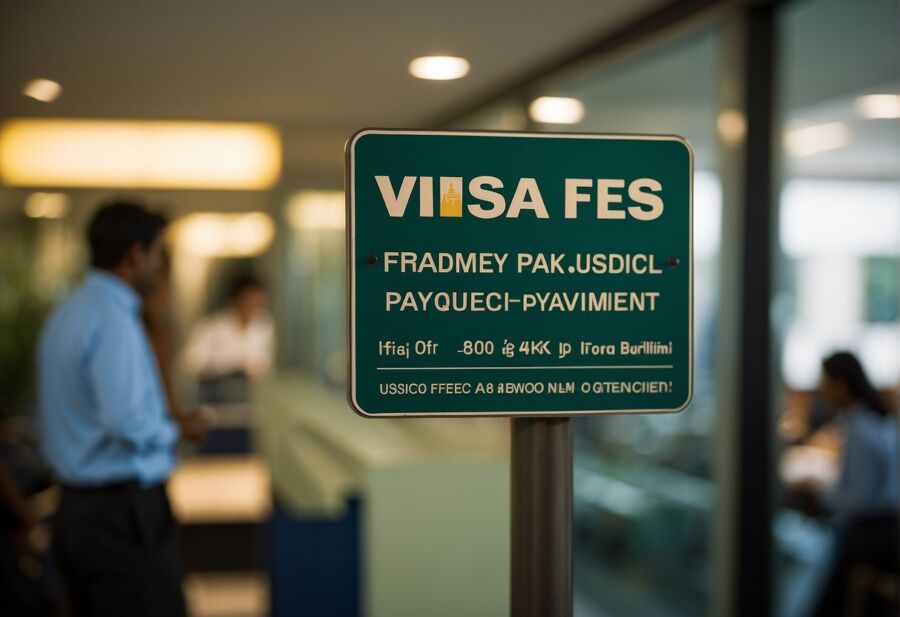 visa application office sign