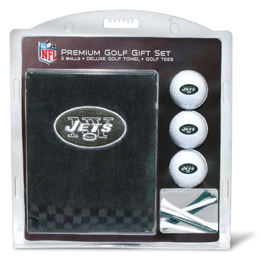 Team Golf Premium NFL Golf Gift Set: Embroidered Deluxe Golf Towel, 3 Golf Balls, and 14 Golf Tees (2-3/4" Regulation)