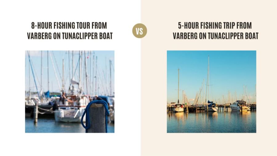8-Hour Fishing Tour from Varberg on Tunaclipper Boat vs 5-Hour Fishing Trip from Varberg on Tunaclipper Boat: Which Tour Is Better?