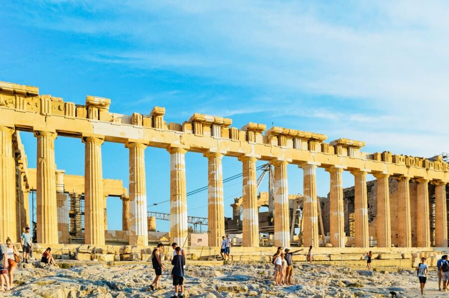 Ruins at the Acropolis in Greece