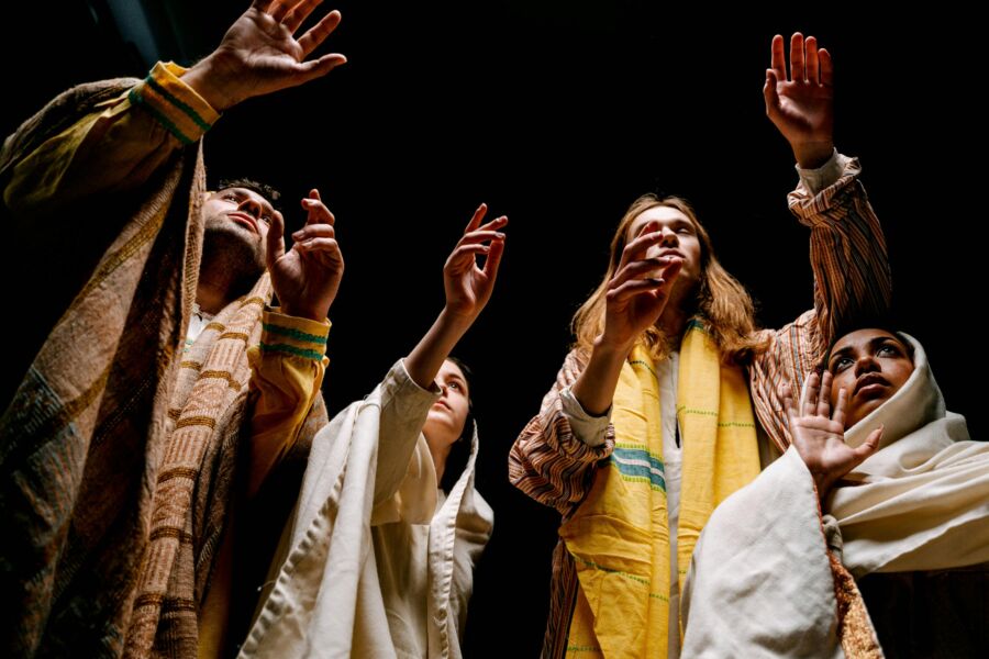 Acting out in a play