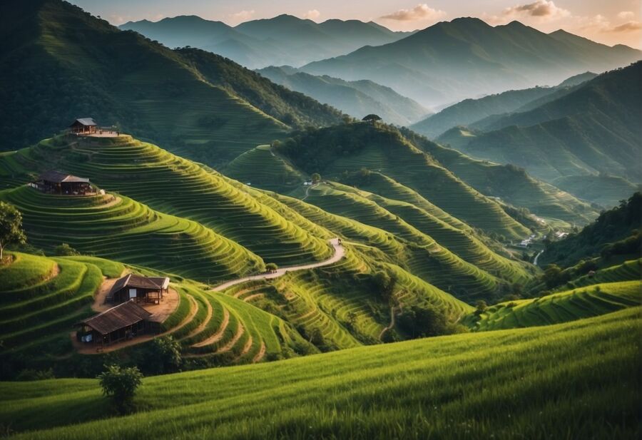 Amazing rice terraces views