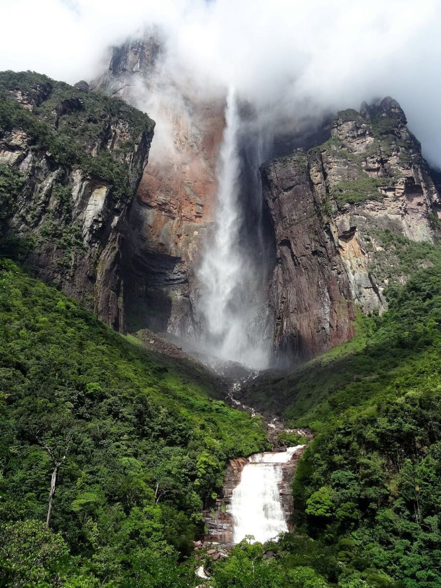 Huge waterfalls at Angel Falls, Venezuela