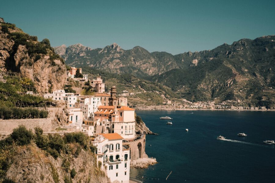 Beautiful coast at Atrani town in Italy