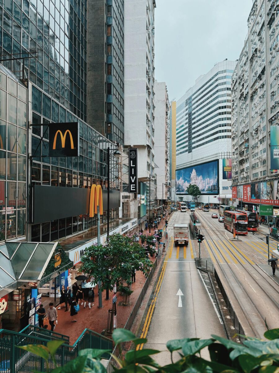 Bustling streets of Causeway Bay in HK