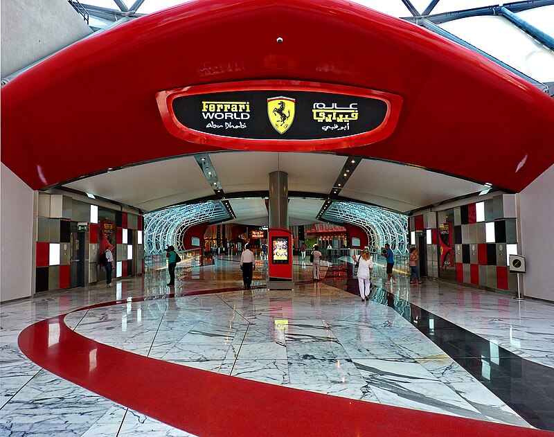 Entrance to Ferrari World Yas Island
