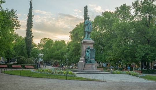 Mouments at Esplanadi in Finland