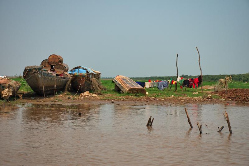 Floating village in Tonle Sap Lake