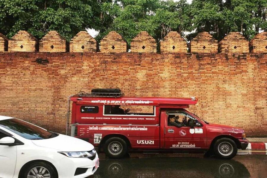 Getting around Chiang Mai in songthaew
