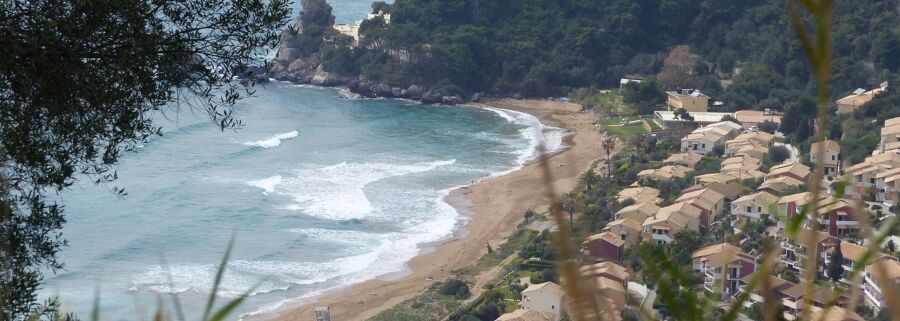 Huge waves at Glyfada beach in Greece