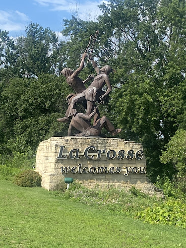 Indian La Crosse Player Statue