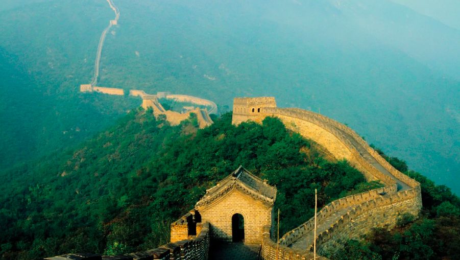 An aerial view of King Long Great Wall