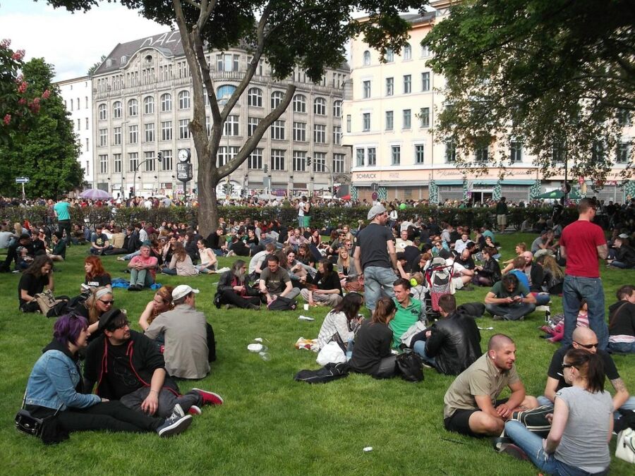 Kreuzberg packed with tourists
