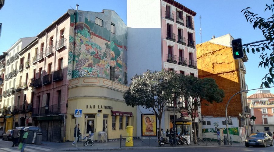 Busy La Latina in Spain