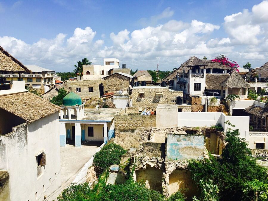 Overview of the Lamu Old Town (Kenya)