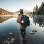 Man backpacking