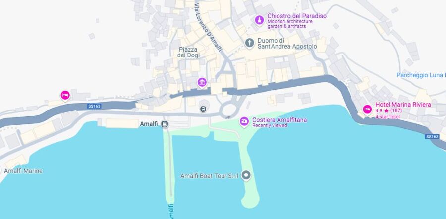 Map of Amalfi Coast