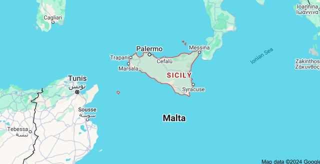 Map of sicily