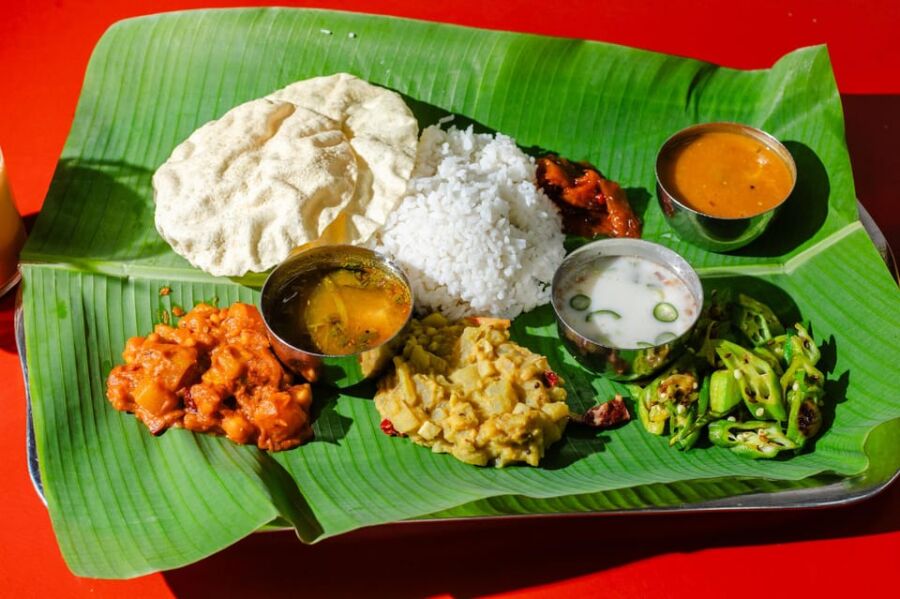 Penang Malaysia food on a banana leaf