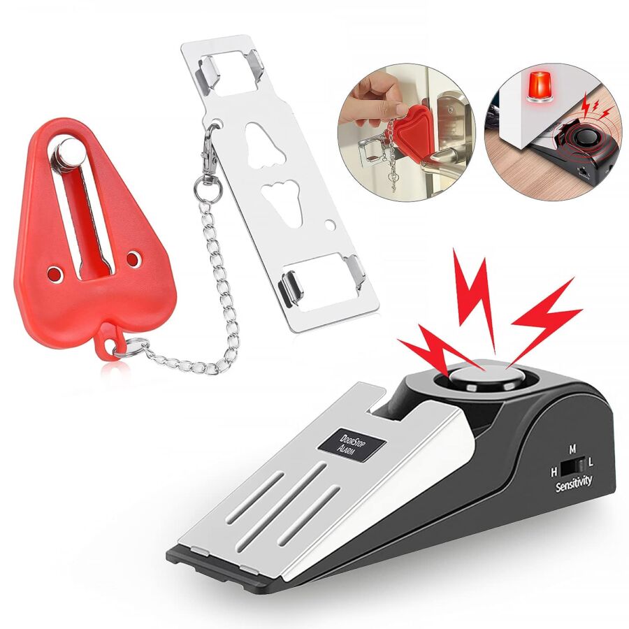 Portable Door Lock & Door Stop Alarm