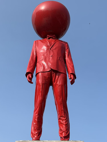 Red statue