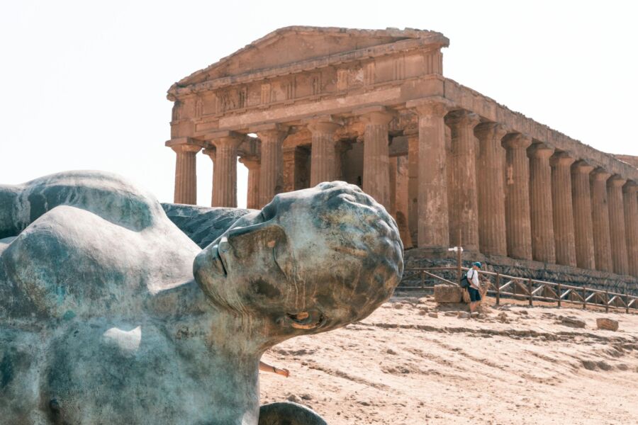 Ruins of a temple in Agrigento in Italy