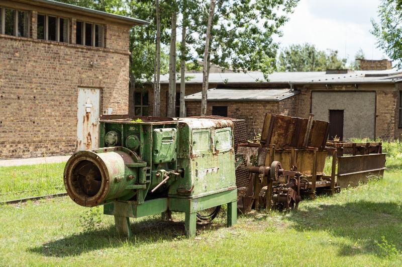 Rusty machine at the Landmine Museum