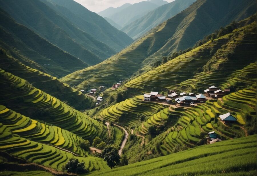 Sajek village on the mountain