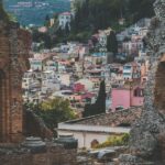 A shot of Sicily cityscape with concrete houses