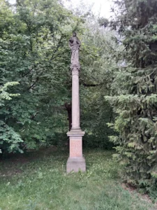 Sloup svaté Barbory v Zámecké zahradě
