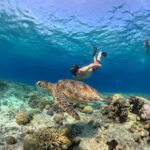 Tourist snorkeling in Lombok