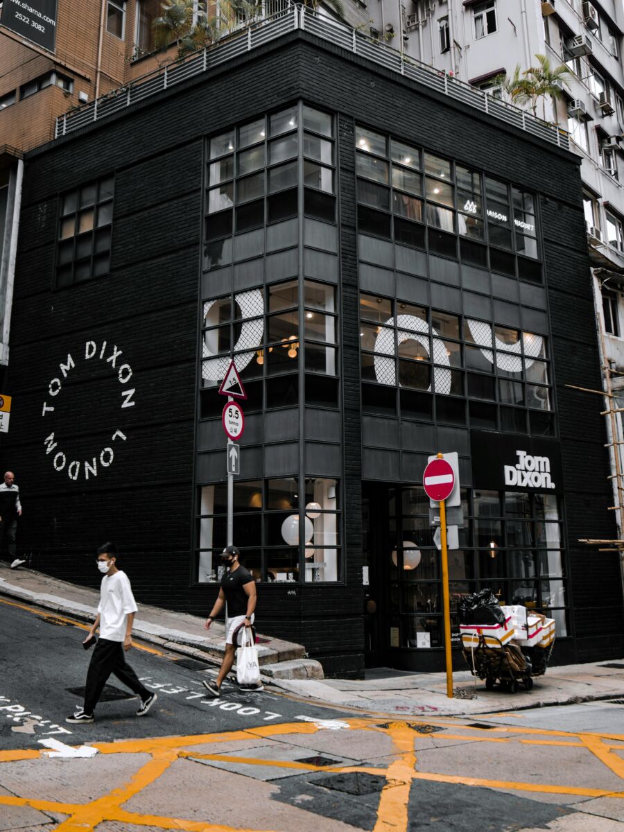 A section of the downhill road in Soho, HK
