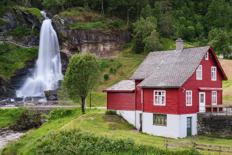 Steinsdalsfossen picturesque view