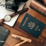 Travel essentials like passport, camera, etc