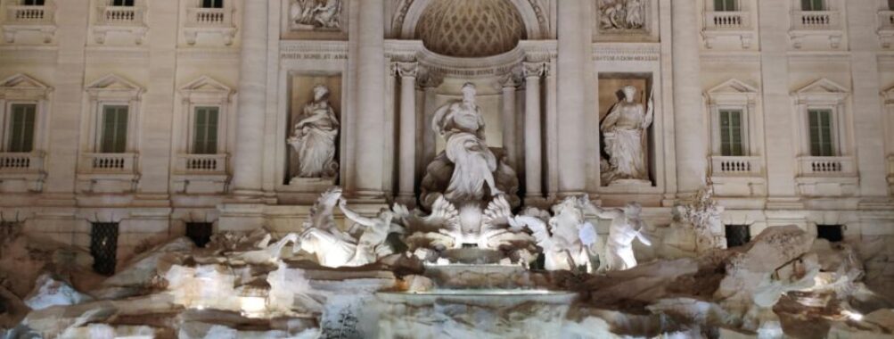 Trevi fountain in Italy
