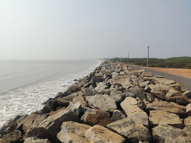 Uppada road rock sea view