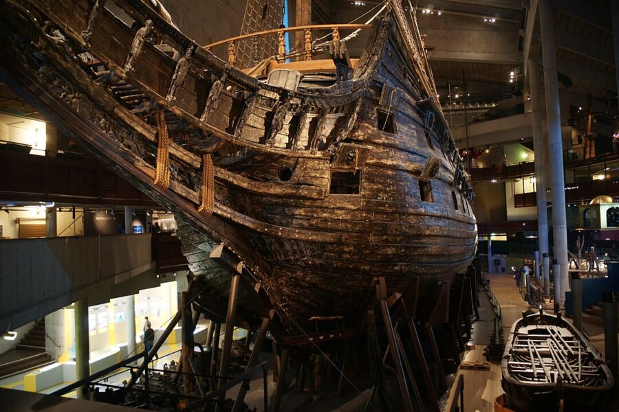 A ship at the Vasa Museum in Sweden