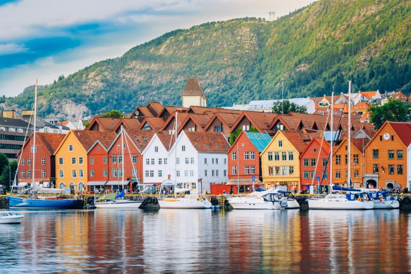 View of historical Bryggen